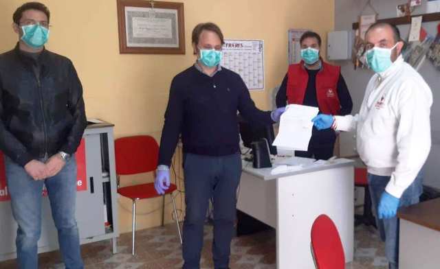 Coronavirus: i volontari del Gruppo "Fratres" donano 1.000 euro per aiuti a famiglie